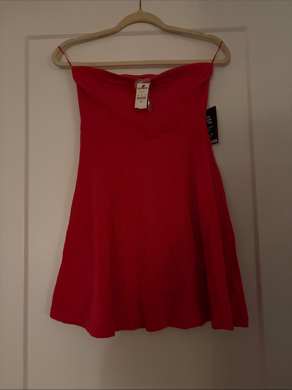 NWT EXPRESS Hot Pink Strapless Dress